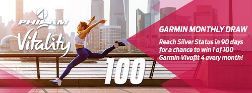 Philam Vitality 100: 100 Garmin Vivo Fit 4 monthly