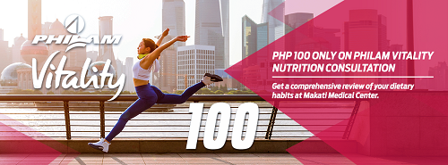 Philam Vitality 100: Php100 only on Philam Vitality Nutrition Consultation