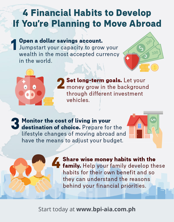 [Infographic] 4 Financial Habits to Develop if You’re Planning to Move Abroad