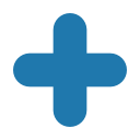 Blue plus sign icon - Get Better